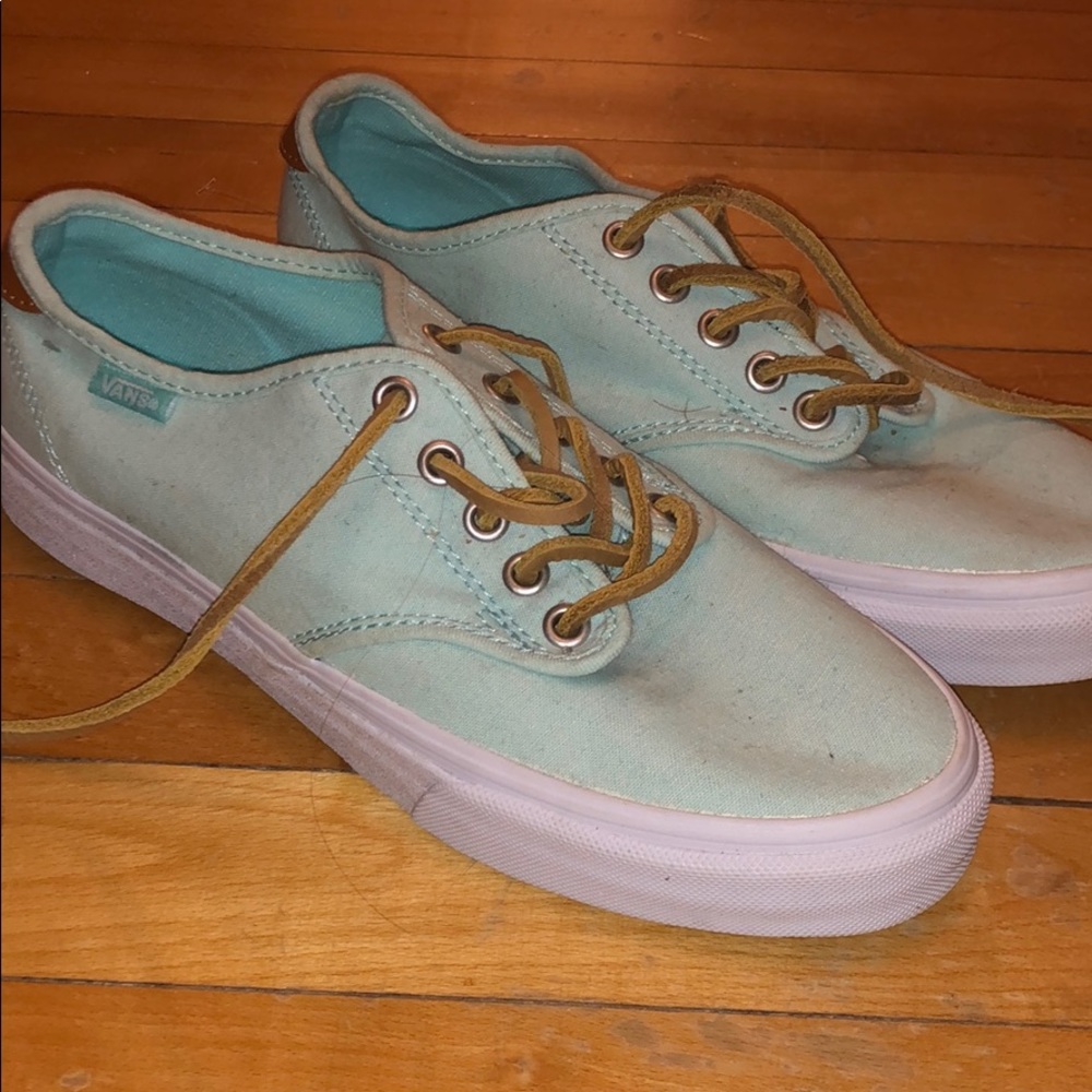 Aqua colored Vans